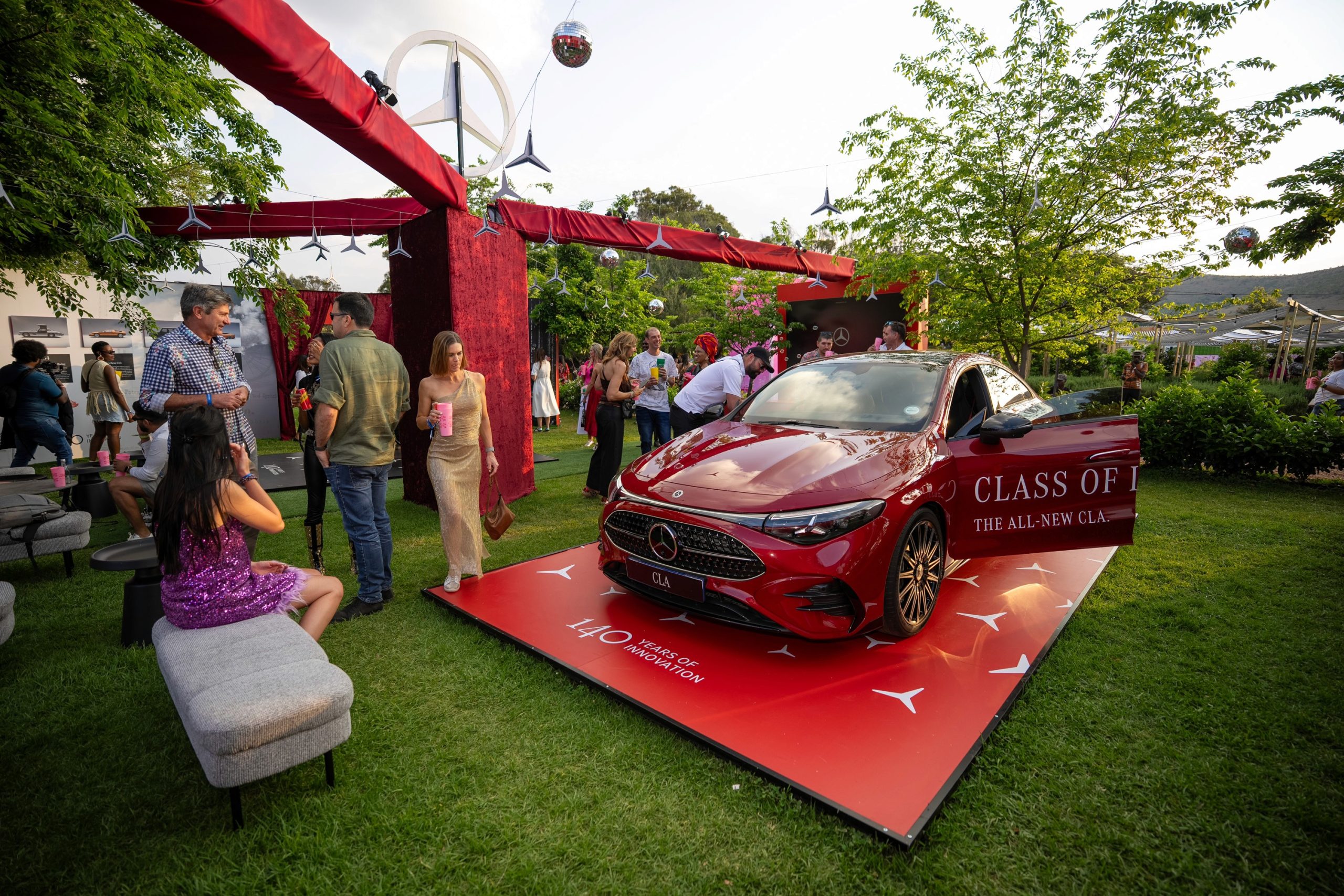 Mercedes-Benz activation built by Jawbone: the all-new CLA on a red stage under a canopy of stars
